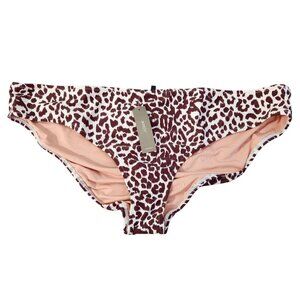 J. Crew Hipster Full Coverage Bikini Bottom Leopard Print New With Tags Size 2X